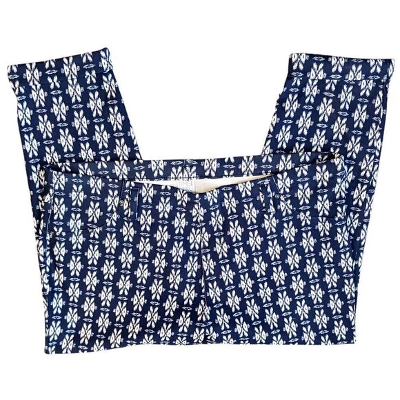 Ponte Pants Stretch Pull On Legging Southwest Print Navy White Size 2X - Picture 6 of 9